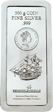 500g Silber Münzbarren Cook Islands