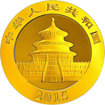 1/2 Unze Gold China Panda 2015