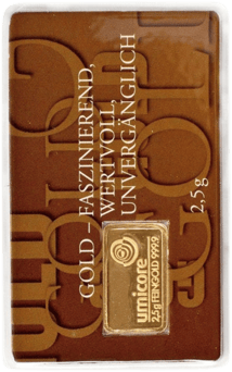 2,5g Umicore Goldbarren (Faszination)