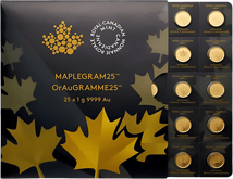 Gold Maplegram™ (25 x 1g Münzen)