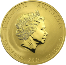 1 Unze Goldmünze Lunar II Affe 2016