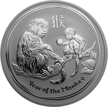 2 Unze Silber Lunar II Affe 2016