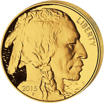 1 Unze Gold American Buffalo 2015 (Polierte Platte)