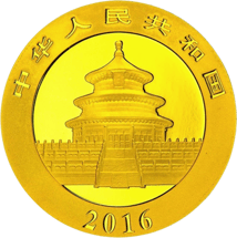 8g Gold China Panda 2016