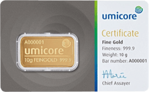 10g Goldbarren Umicore