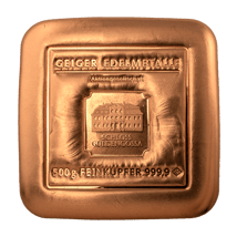 500g Kupferbarren Güldengossa (gegossen)