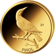 1/8 Unze Gold 20 Euro Pirol 2017 (Buchstabe: G | Heimische Vögel)
