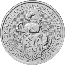 2 Unze Silbermünze Queen's Beasts Unicorn 2018