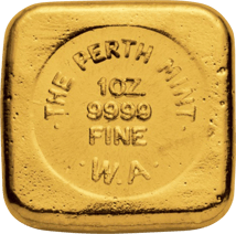 1 Unze Goldbarren Perth Mint (Quadratguss)