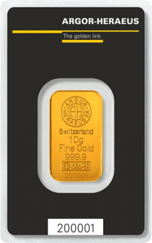 10g Goldbarren Argor Heraeus