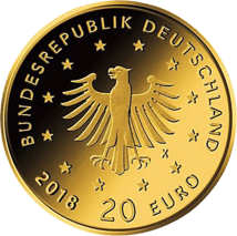 1/8 Unze Gold 20 Euro Uhu 2018 (Buchstabe: G | Heimische Vögel)