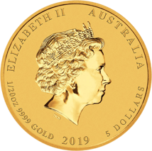 1/20 Unze Goldmünze Lunar II Schwein 2019