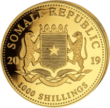 1 Unze Gold Somalia Elefant 2019