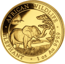 1 Unze Gold Somalia Elefant 2019