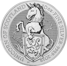 10 Unze Silbermünze Queen's Beasts Unicorn 2019
