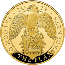 5 Unze Gold The Queen's Beasts The Falcon of The Plantagenets 2019 PP (Auflage: 75 Münzen)