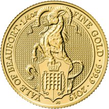 1/4 Unze Gold The Queen's Beasts Yale 2019
