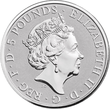 2 Unze Silbermünze Queen's Beasts The White Lion of Mortimer 2020