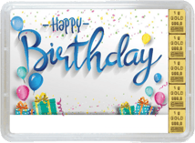 5 x 1g Goldbarren "Happy Birthday"