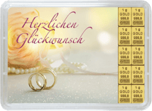 10g Goldbarren "Glückwunsch zur Hochzeit"