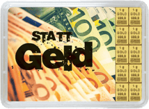 10 x 1g Goldbarren "Gold statt Geld" Combibarren (Valcambi)