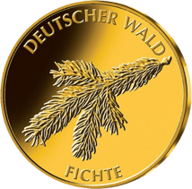1/8 Unze Gold 20 Euro - Deutscher Wald (Fichte 2012)