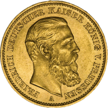 20 Mark Preussen Friedrich III Goldmünze
