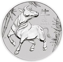 1 Unze Platin Lunar III Ochse 2021 (Auflage: 5.000)