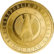 1 Unze Gold 200 Euro 2002 Einführung des Euro