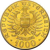 1000 Schilling Babenberger Goldmünze