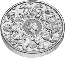 2 Unze Silbermünze The Queen's Beasts Completer Coin 2021