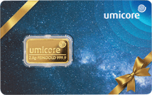 2,5g Goldbarren Umicore Geschenkbarren