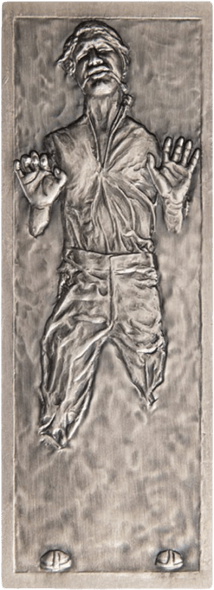 3 Unze Silber Star Wars Han Solo Karbonit-Barren 2022 AF (Auflage: 5.000 | Antik Finish)