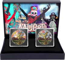 2 x 1 Unze Silber Libertad 2021 Santa Muerte Set (Auflage: 200 | teilvergoldet | coloriert)