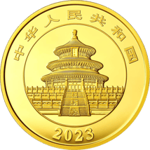 150g Gold China Panda 2023 PP (Auflage: 10.000 | Polierte Platte)