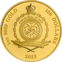 1 Unze Gold Great Australian Desert 2023 (Auflage: 99 | Polierte Platte | Platinbeschichtung)