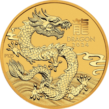 1/4 Unze Gold Lunar III Drache 2024