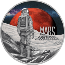 1 Unze Silber Mars from Phobos 2024 PP (Auflage: 999 | Polierte Platte | coloriert)