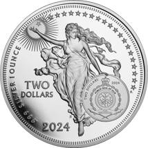 1 Unze Silber Inspirierende Ikonen Johannes Gutenberg 2024 (Auflage: 100 | Polierte Platte)