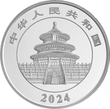 1 kg Silber China Panda 2024 PP (Polierte Platte | Auflage: 10.000)