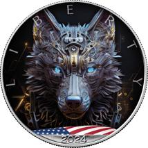 1 Unze Silber Eagle KI - Cyber Wolf 2024 (Auflage: 2.500)