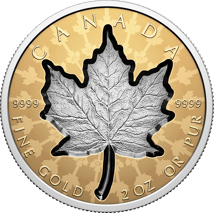 2 Unze Gold Maple Leaf Super Incuse 2024 (Auflage: 300 | Reverse Proof | Platinbeschichtung)