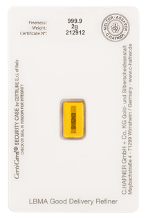 2g Goldbarren C. Hafner