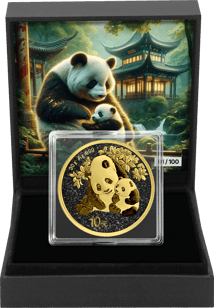 30g Silber Panda Black Diamond 2024 (Auflage: 100 | teilvergoldet)