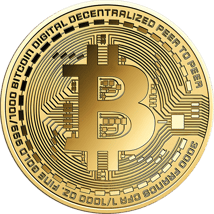 Gold Bitcoin Münze