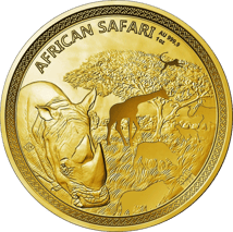 1 Unze Gold African Safari Nashorn 2018 (Auflage: 99 | Zertifikat Nr. 99)