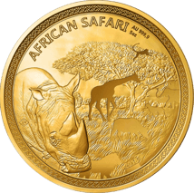 5 Unze Gold African Safari Nashorn 2018 PP (Auflage: 50 | Zertifikat Nr. 1)