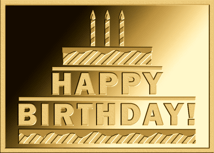 Gold Happy Birthday Kuchen Münze