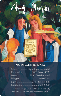 Gold August Macke Die Vier Mädchen Münze