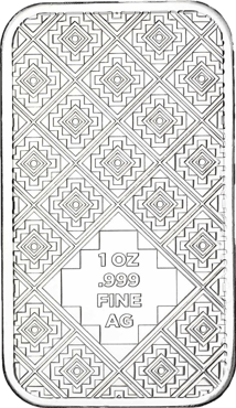 1 Unze Silberbarren Azteken